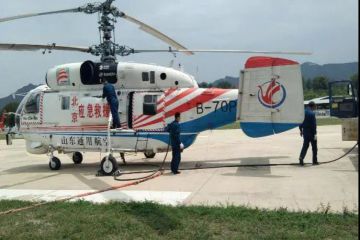 公司驻北京航空救援队机组圆满完成 KA-32直升机600小时定检工作